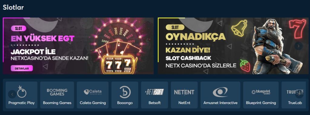 netxcasino slot yatırım bonusu