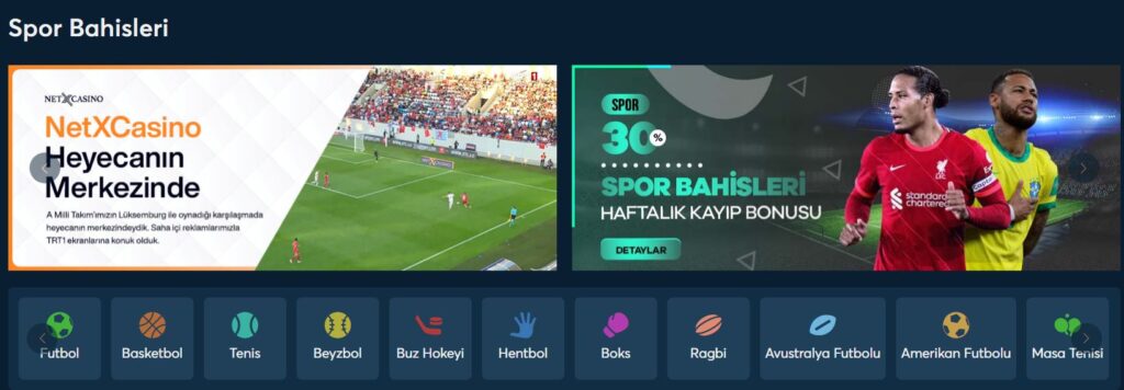 netxcasino spor hoş geldin bonusu